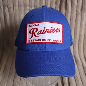Tacoma Rainiers Baseball Cap Blue Mesh Trucker Hat